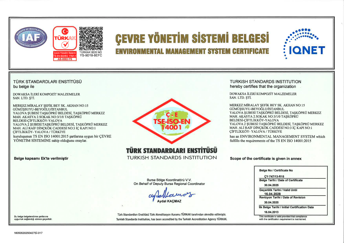 Aksa Carbon | Sertifikalarımız