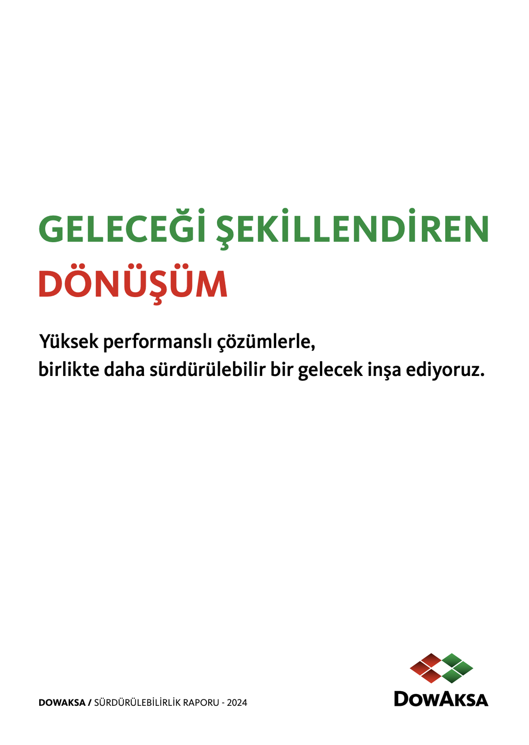 2024 Sürdürülebilirlik Raporu